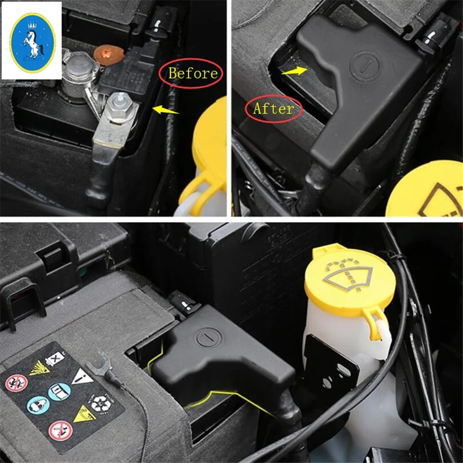 Yimaautotrims Auto Accessory Engine Battery Anode Negative Electrode Protection Frame Cover Fit For Jeep Compass 2017 2018 2019