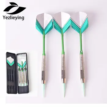 

3 pcs/set High quality 18g steel,copper, aluminum shaft Soft tip dart toys Green/Box free shipping