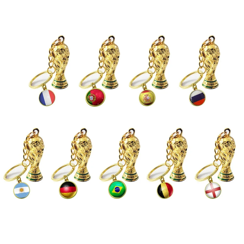 World Cup 2019 Football Fans articles National Flag Trophy Keychain