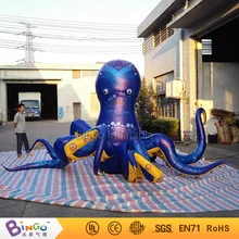 inflatable model toy 5m ocean sea series inflatable blue octopuses with full print for adversting