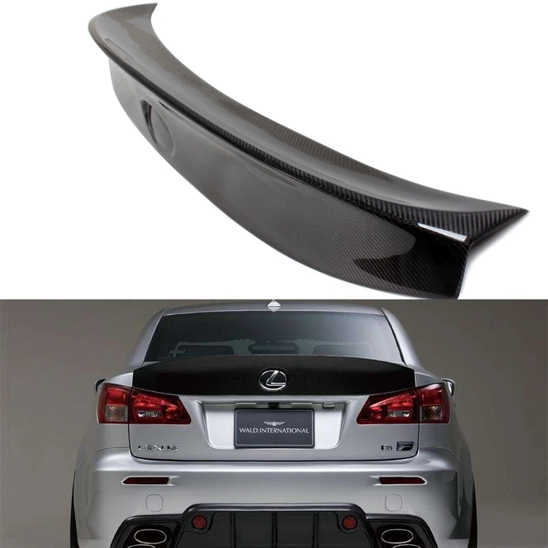 Wald Style Carbon Fiber rear Boot trunk wing spoiler For Lexus IS250