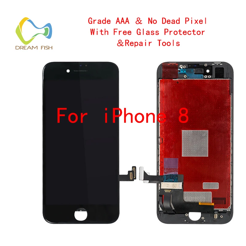 

Parts 1PCS 100% Test AAA For IPhone 8 LCD Touch Screen With Digitizer Assembly Replacement Perfect Touch Free Celular