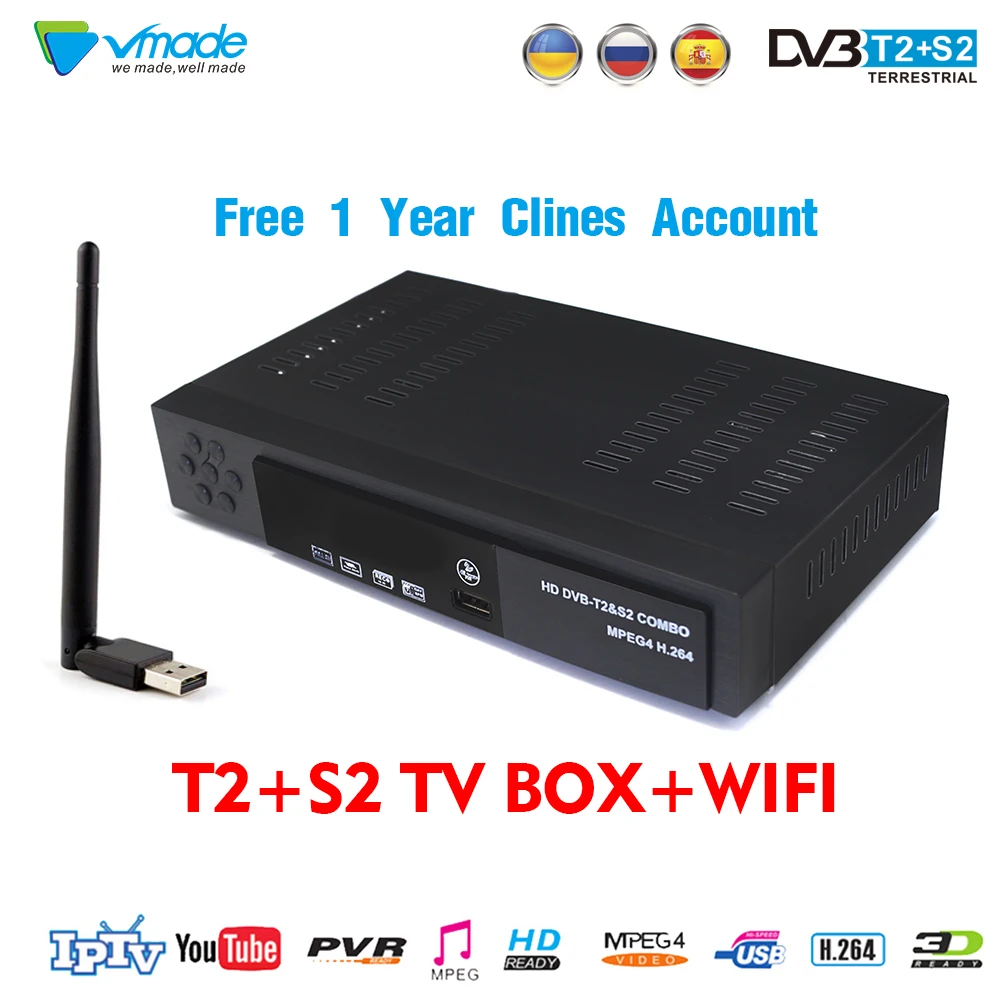 

1 year Europe 7 Clines Server CCCAM DVB T2+S2 8902 H.264 MPEG2/4 satellite receiver Full HD 1080P TV BOX decoder cable receptor