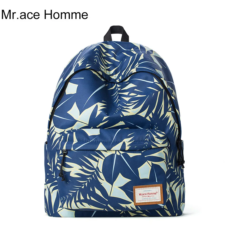 

Girl College Students Backpacks Fashion Female Simple Laptop Rucksack Casual Printing Women Bags