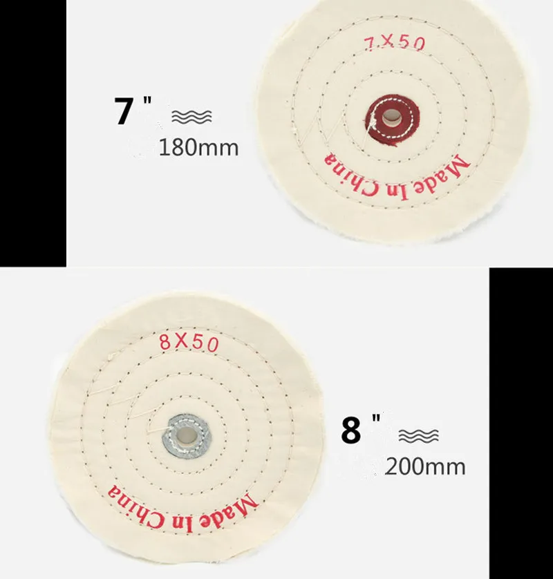 50-300 мм белый хлопок ворс ткань полировка колеса золото серебро ювелирные изделия Зеркало полировка колеса 50 слоев