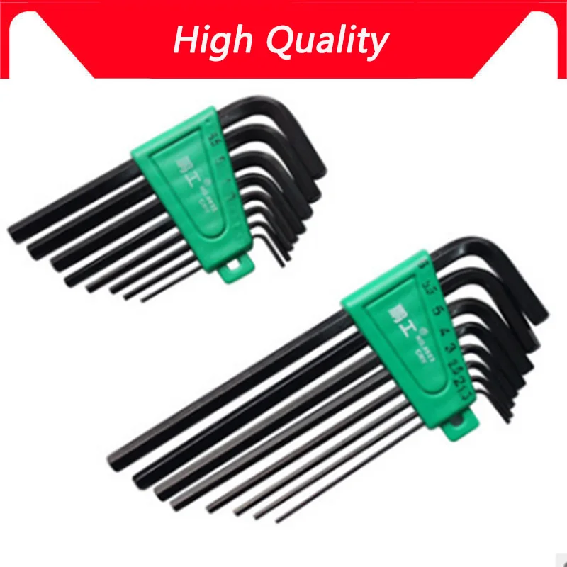 High quality 8pcs Wrench Set Hex Flex Wrench 1.5 6mm Allen Key CR V