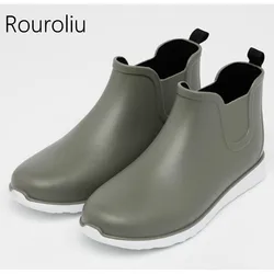 Pesca Cómoda Botas de Lluvia Hombres Pvc Zapatos de Agua a Prueba de Agua Botas de Lluvia de Tobillo Antideslizantes Ocasionales 3 Colores Rt176 Pesca Cómoda Botas de Lluvia Hombres Pvc Zapatos de Agua a Prueba de Agua Botas de Lluvia de Tobillo Antideslizantes Ocasionales 3 Colores Rt176