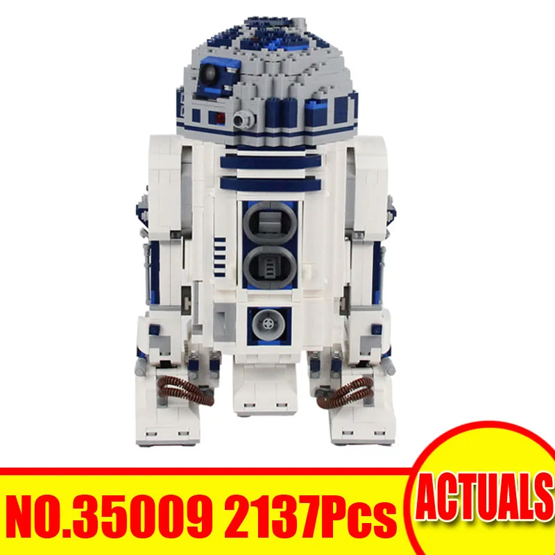 

LELE 35009 2137Pcs Star Wars Figures The R2-D2 Robot Building Model Blocks Bricks Kit Set Toy For Children Compatible With 10225