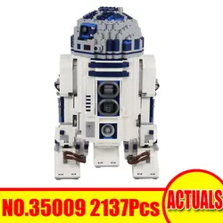 LELE/35009 2137 шт. Star Wars цифры R2-D2 робот Строительство Модель блоки кирпичи комплект набор игрушек для детей Совместимость С 10225