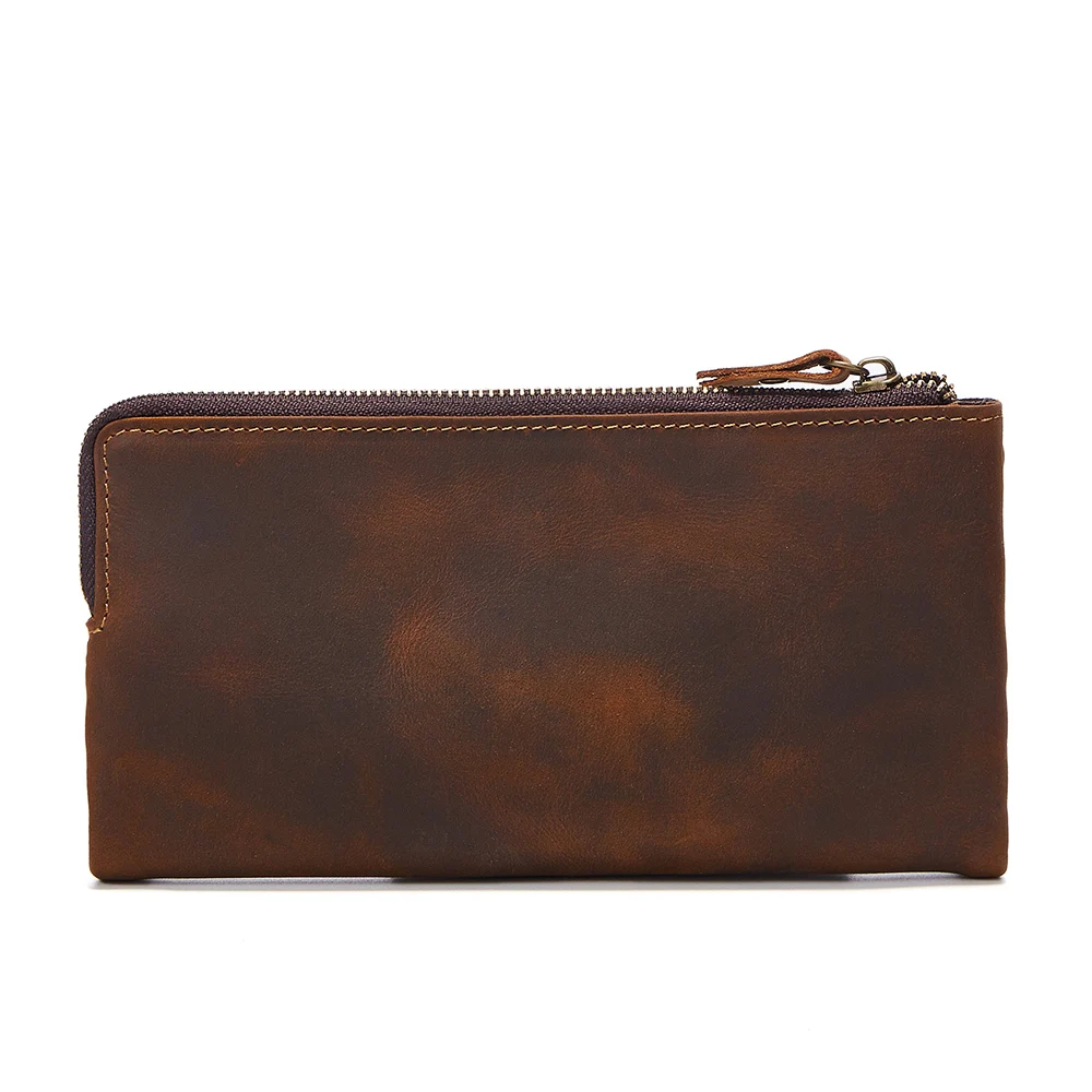 

Hot Sell 2019 Men's Cow Genuine Leather Long Wallet Male Wallets Handbag Male Clutch Bag Coin Purse Money Card Holder J2037