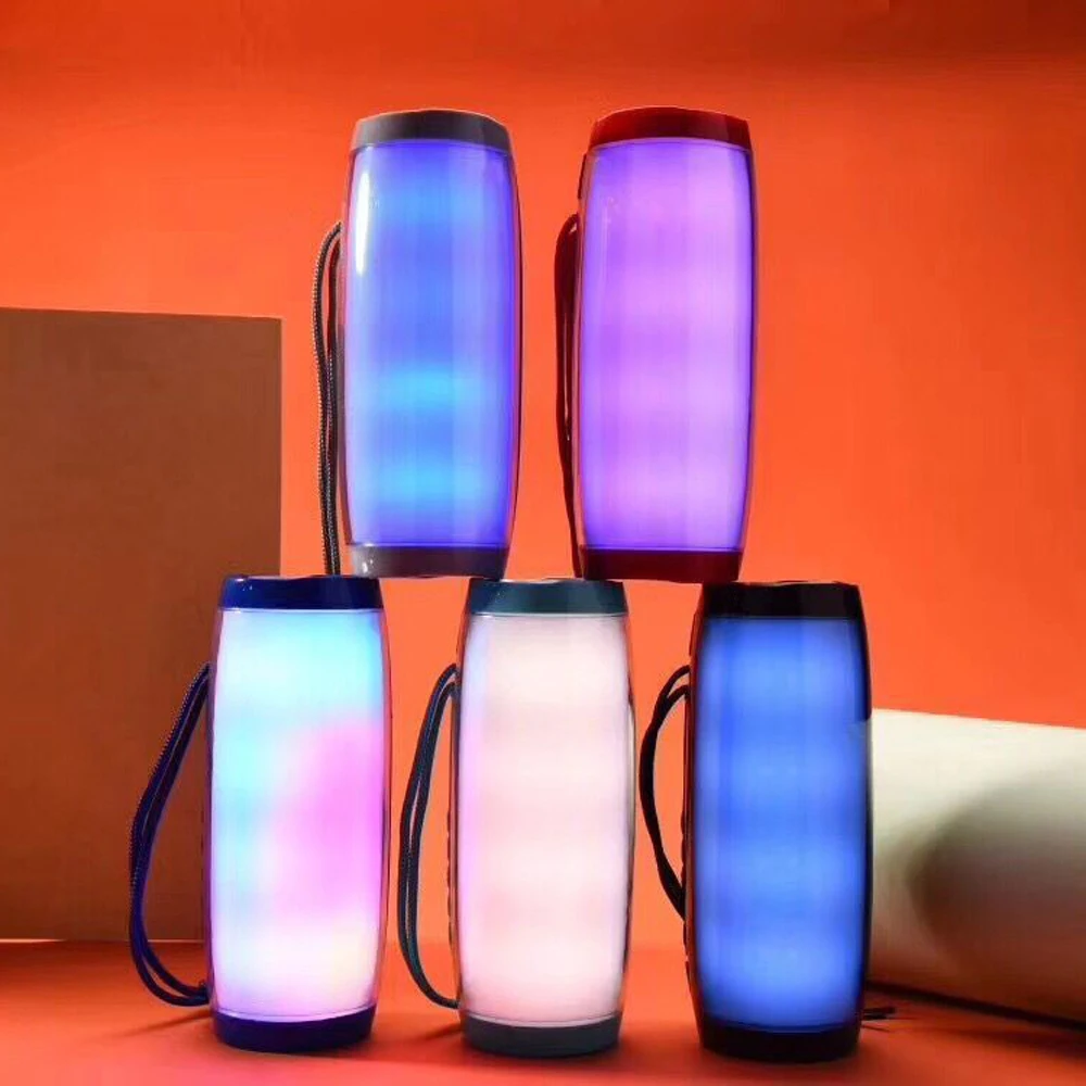 

LED Wireless Bluetooth Portable Speaker Outdoor Subwoofer Speaker with Microphone Support TF FM USB Low Speaker