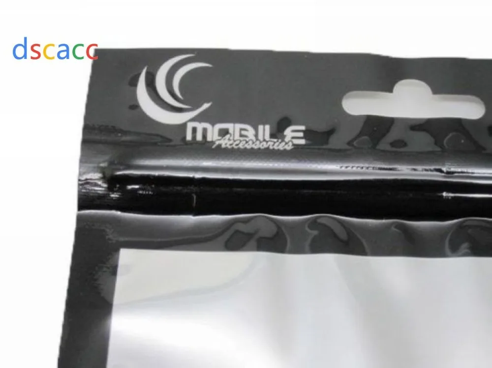 Черная ZipLock пластиковая Розничная упаковочная сумка для Apple IPhone X XR XS samsung Galaxy S10 Plus relosable отверстие для подвешивания 1000 шт