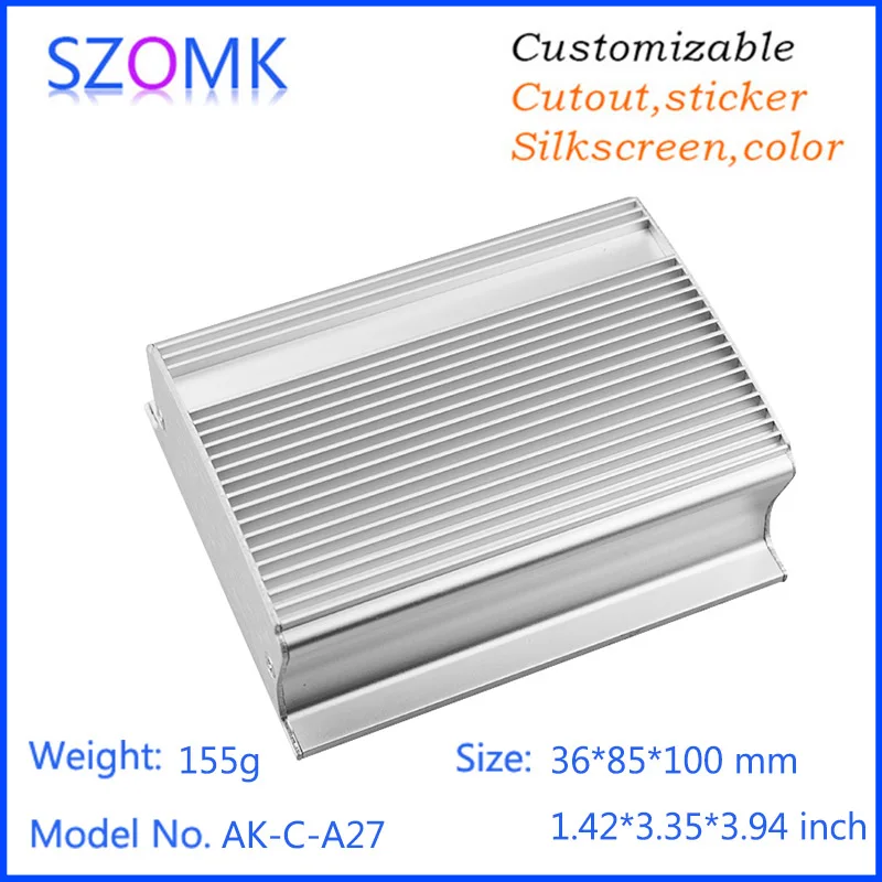 

4 pcs, 36*85*100mm szomk aluminum amplifier box anodizing aluminum extrusion enclosure control box