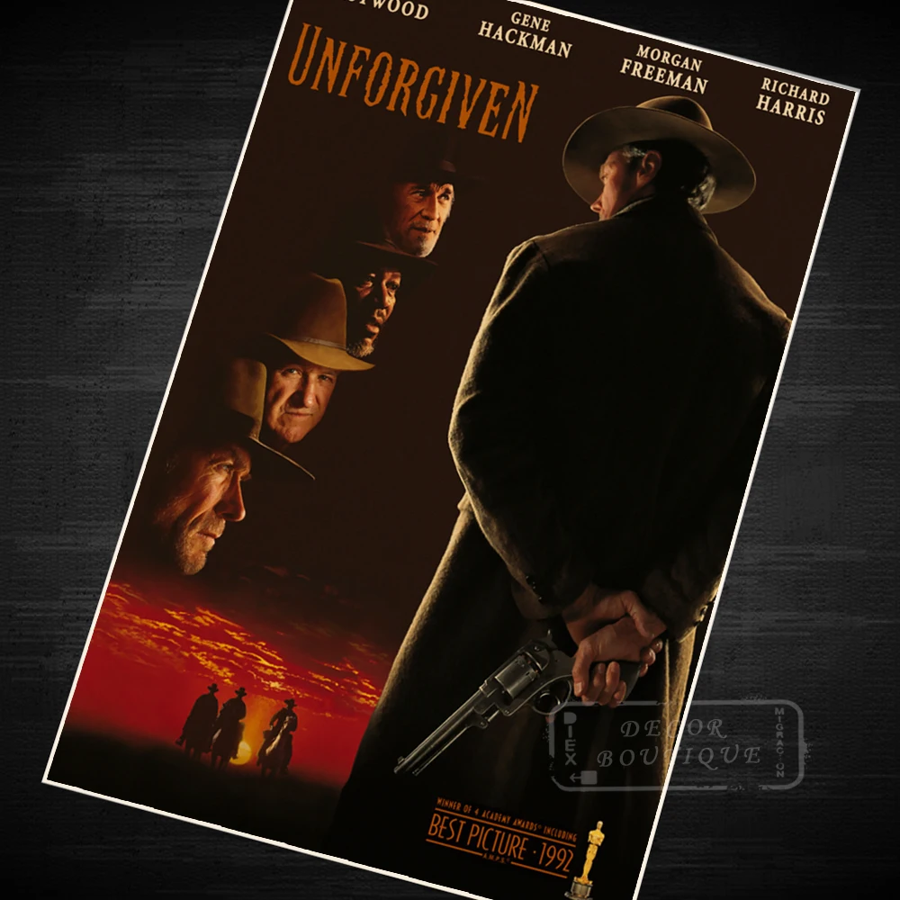 

Unforgiven Clint Eastwood Movie Film Vintage Retro Poster Decorative DIY Wall Canvas Stickers Home Posters Bar Art Decor Gift