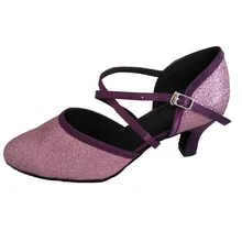 TPS Purple Satin /& Glitter Latin Ballroom Salsa Custom-made Dance Shoes D764