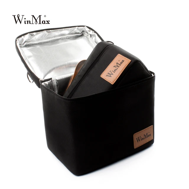 Winmax Picnic Bag Insulated Thermo Cooler 2 sets pizza Cakes delivery black Bags Box Thermal Bags for Food basket Tote Handbags