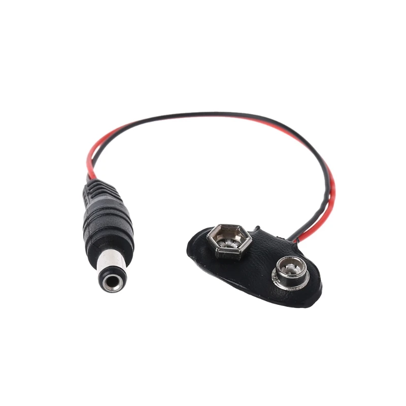 

4 pcs 9V PP3 Power Cable Battery Clip With 2.1mm ID X 5.5mm outer DC Plug End