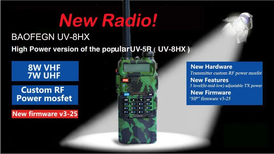 Двухканальные рации Baofeng uv8hx двухдиапазонный VHF/UHF с PTT Военная Униформа ham Радио uv82 Baofeng UV-5R UV5R Портативный Радио ФИО comunicador