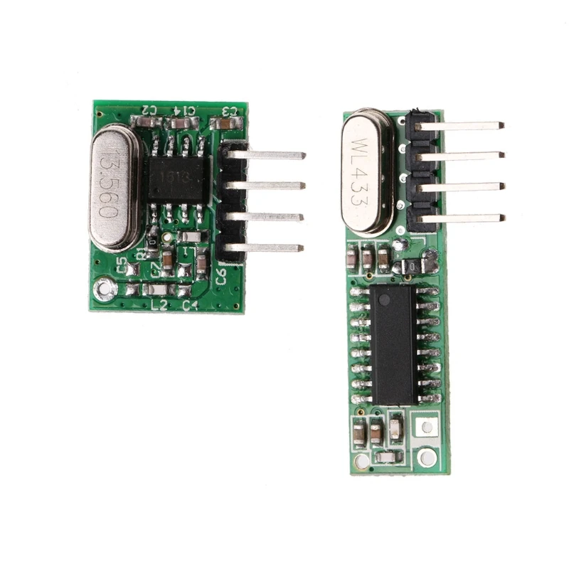

1 Set Plastic Metal Superheterodyne RF Transmitter+Receiver Module Kit For 433Mhz Remote Control