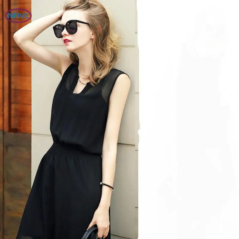 NFIVE Brand 2017 Women's Thin Long Dressesbohemia Summer New Solid Big