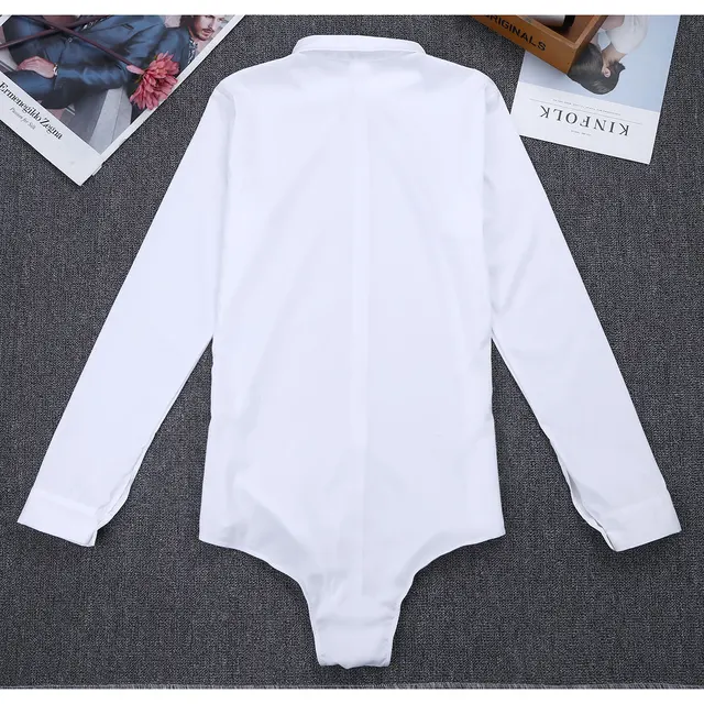 Mens Zipper Latin Shirt with Bowtie One piece Romper Shirt Ballroom Dance Dresses Wear for Men Long Sleeved Bodysuit Shirts -
