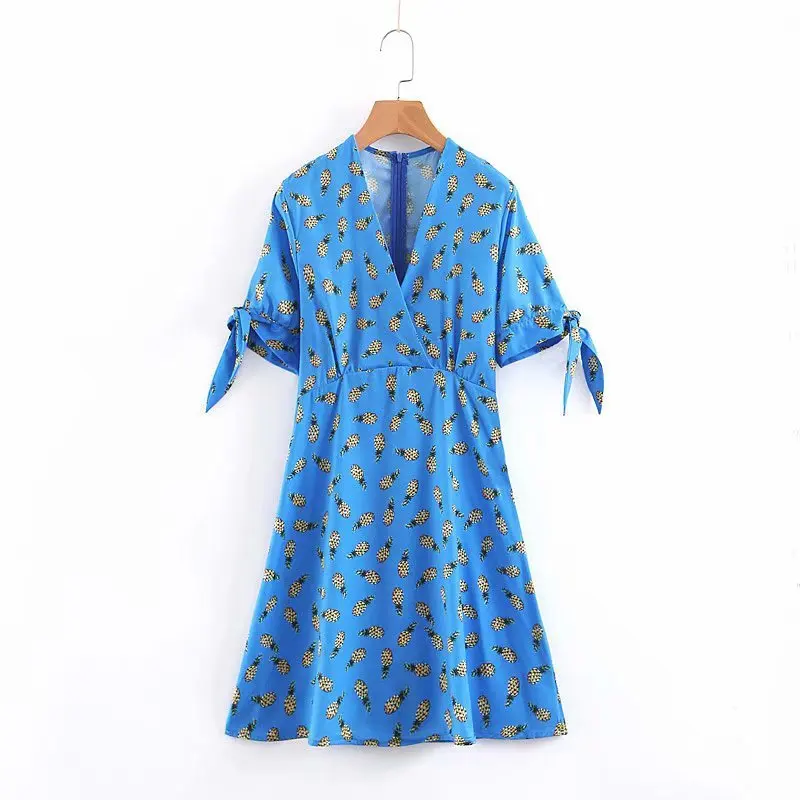 

XL40-2080 Pineapple Printed Dresses