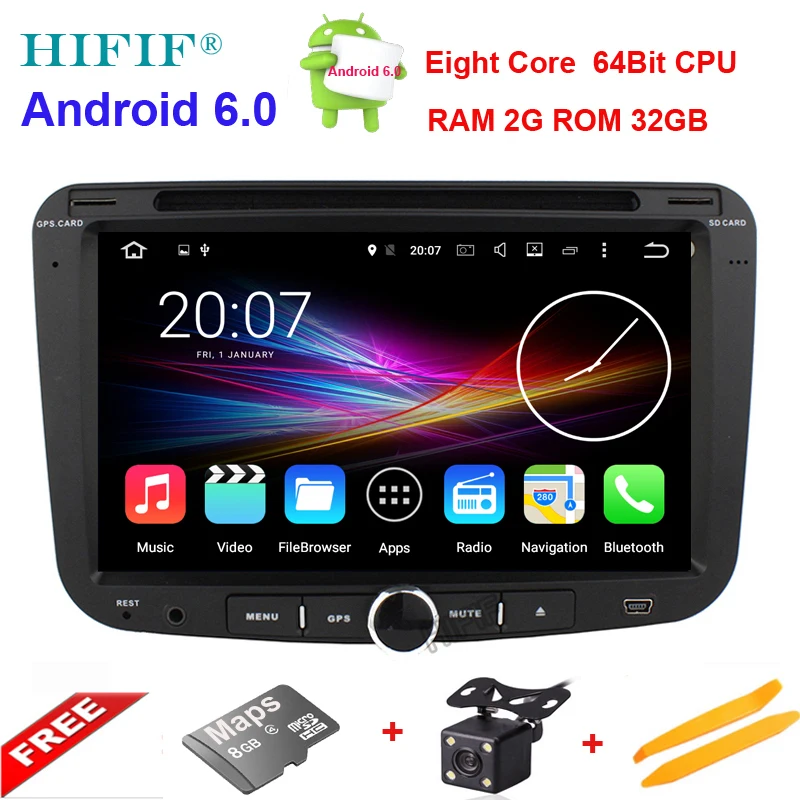 

HIFIF 2G RAM+32G ROM Android 6.0 Octa Core Car DVD Multimedia Player For Geely Emgrand EC7 GPS RDS BT Maps Stereo Head Unit