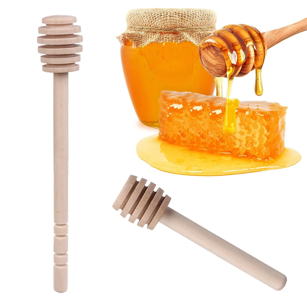 

1Pc Practical Long Handle Wood Honey Spoon Mixing Stick Dipper For Honey Jar Supplies Kitchen Tools Coffee Spoon Kitchen Gadgets