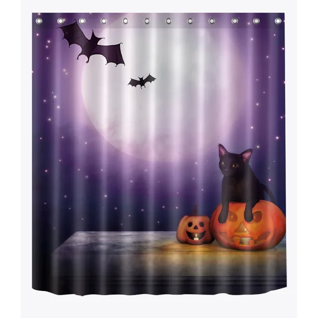 72 Bathroom Waterproof Fabric Shower Curtain Polyester 12 Hooks