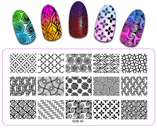 1 шт шаблон для дизайна ногтей штамп для дизайна ногтей шаблон тарелка бант губы Сова цветочный узор ногтей штамповка пластины трафарет Инструменты для ногтей QXE0120 - Цвет: 04