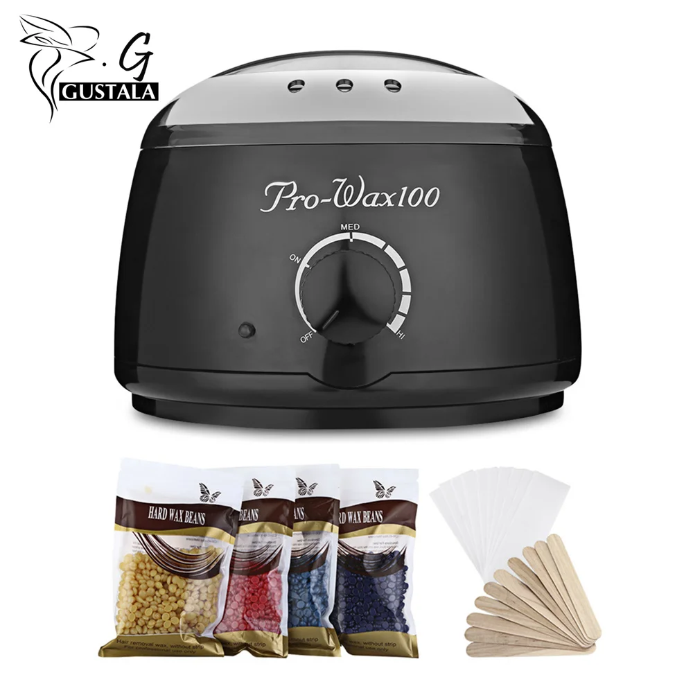 Цена Gustala Pro Теплее Нагреватель Воска мини спа рук Эпилятор ноги тела депиляции средство для удаления волос с воск фасоль документы палочки компл...