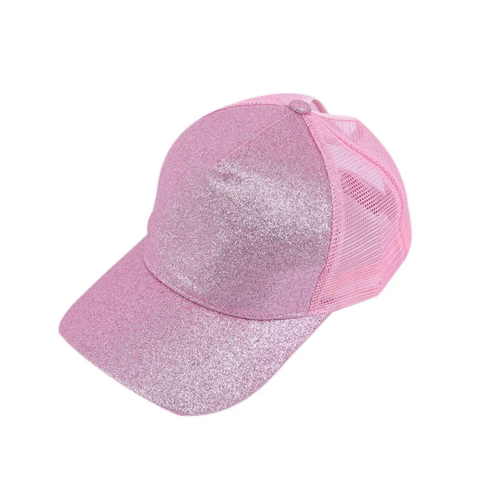 Light Pink Новая женская бейсболка сияющая солнцезащитная Кепка из воздухопроницаемой сетки для лета m99 - Цвет: Light Pink