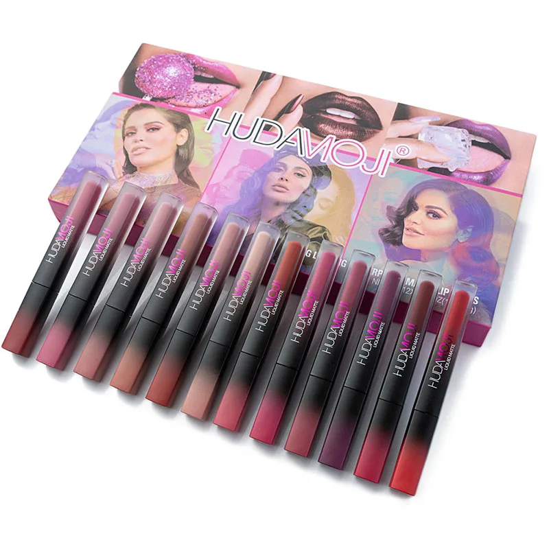 2019 New Matte Velvet 12 Nude Lip Gloss Set Liquid Long-lasting Waterproof Lipstick Makeup Cosmetics Set 2019 New Matte Velvet 12 Nude Lip Gloss Set Liquid Long-lasting Waterproof Lipstick Makeup Cosmetics Set