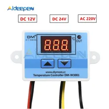 W3001, 220V, 12V, 24V, controlador Digital de temperatura, termostato, termostato, incubadora de Acuario, calentador de agua, regulador de temperatura