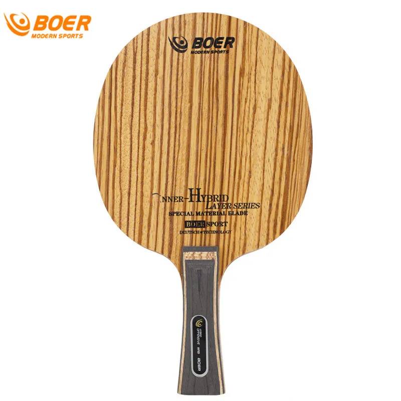 

BOER Zebra Table Tennis Bat Base Plate New Genuine Table Tennis Blade (5wood + 2carbon) Ping Pong Racket Base Raquete Fast
