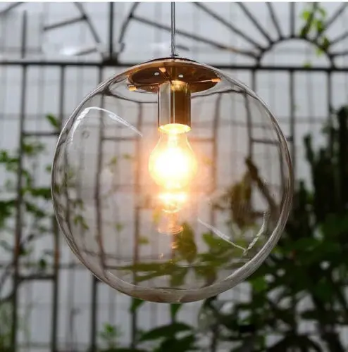 Modern-Minimalist-Clear-Glass-Ball-Pendant-Light-fixture-DIY-home-deco-living-room-Personalized-Art-Chrome