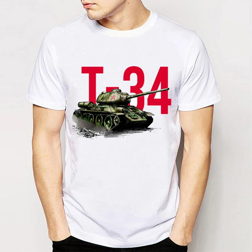 Новинка модная забавная Мужская футболка 2 T 34 майка с художественным принтом