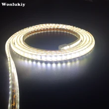 5 м, 10 м, 15 м, 20 м, 25 м, 30 м, СВЕТОДИОДНАЯ лента SMD 3014, 220 В, водонепроницаемый гибкий светодиодный светильник, лента 220 В, кухонная уличная садовая лампа с европейской вилкой
