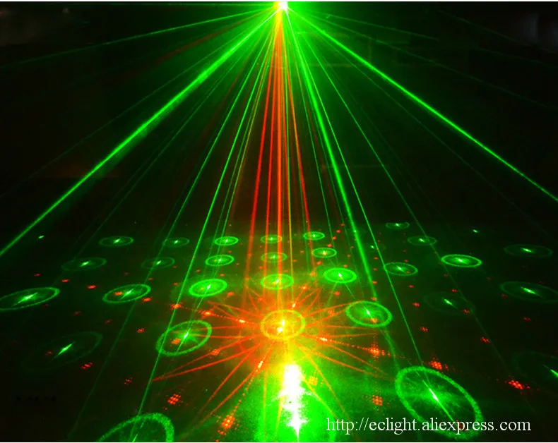 Efeito de Iluminação do Estágio Estágio do Laser do Partido Partido de Dança 40 em 1 Padrão Verde Laser Vermelho Lanterna dj do Laser do 4 effect light