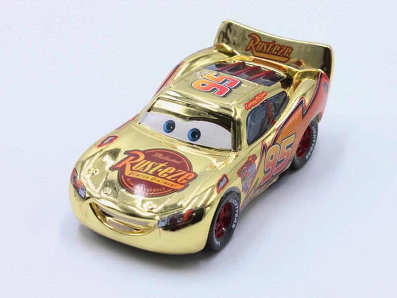 Disney Pixar Автомобили покрытие золото серебро Полиция молния McQueen 1:55 масштабная модель полученная литьем под давлением металлический сплав модле милые игрушки для детей Подарки