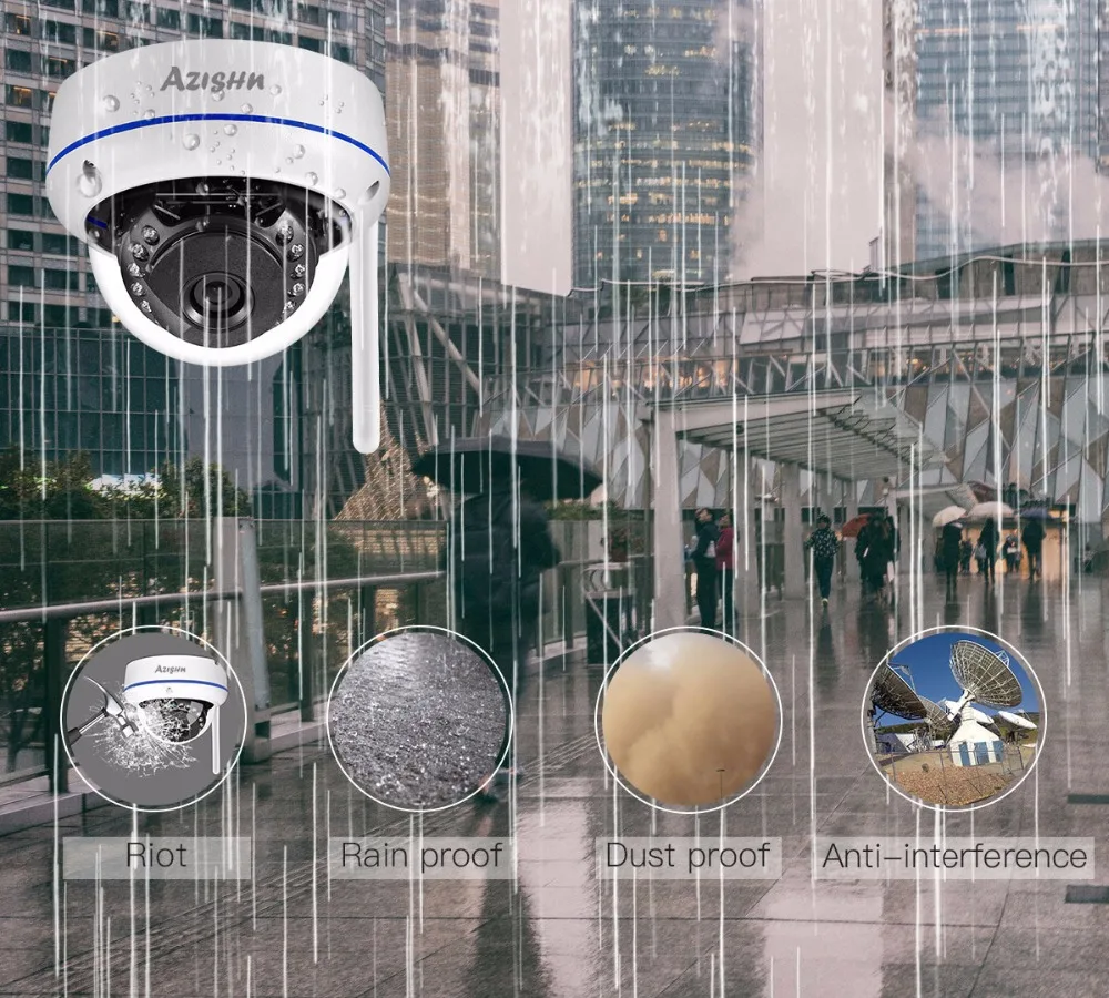 AZISHN 720P 960P 1080P HD ip камера 15 шт. IR LED с ночным видением внешняя/Внутренняя видео