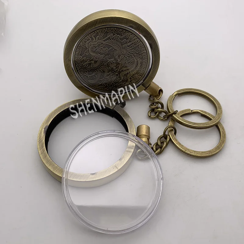 40 мм памятная монета акриловая защитная коробка монета аксессуары на кольцо для ключей украшение из монет подарок 7 различных стилей