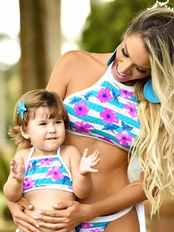 Mother Daughter Matching Bikini Swimwear