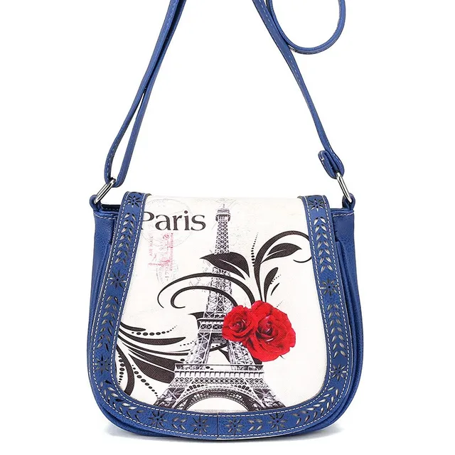 Paris Eiffel Tower Prints Leather Women Messenger Bag Lady Shoulder Paris Eiffel Tower Prints Leather Women Messenger Bag Lady Shoulder Handbags For Las Crossbody