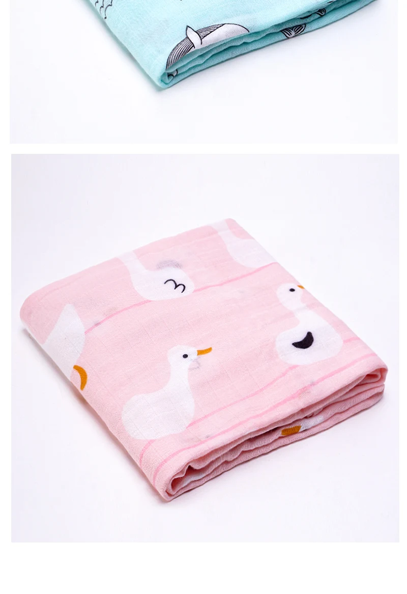 Carrinho de Bebê Cobertor de Bambu Macio para o para o Bebê Muslinlife Swaddle Envoltório Algodão Bebê Usar Coelho Bonito Unicórnio Baleia Bebê Blanket 120 120 Centímetros 7 Cheap Cobertores e mantas
