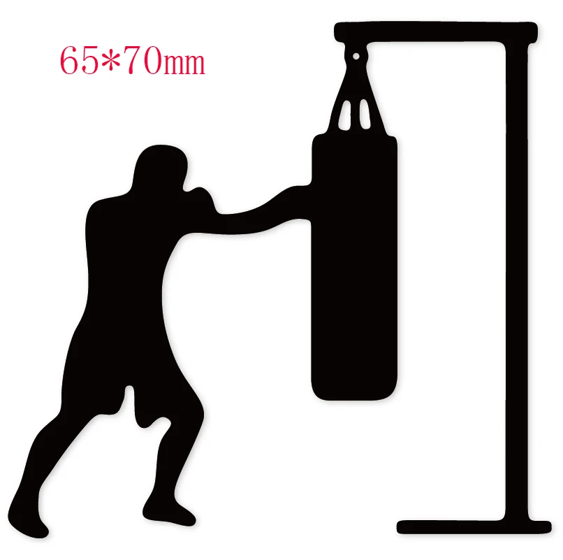 

Hemere Sport Metal Steel Cutting Dies Man Boxing sandbag frame Stencil for DIY Scrapbooking Album Card Crafts Embossing Template