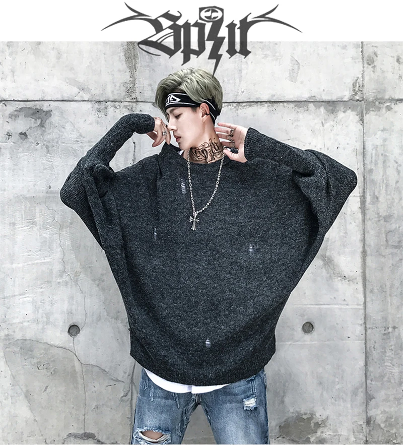 Letter Men Hip Hop Sweater Streetwear Print   (11)