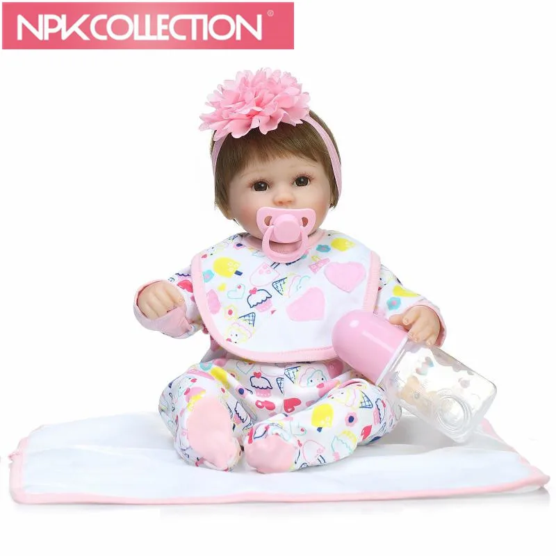 

Fashion Bebe toy Reborn babies Dolls Soft Silicone 18inch 42cm Magnetic Lovely Lifelike Cute Boy Girl Toy bonecas reborn N116