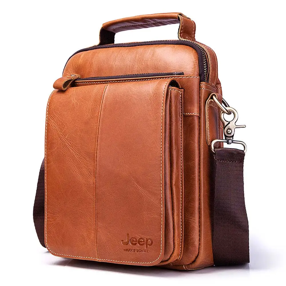 Известный бренд, высокое качество, натуральная кожа, сумка-мессенджер, мужская сумка через плечо, сумка через плечо, мужская сумка Bolsas, слинг, нагрудный клатч - Цвет: Brown
