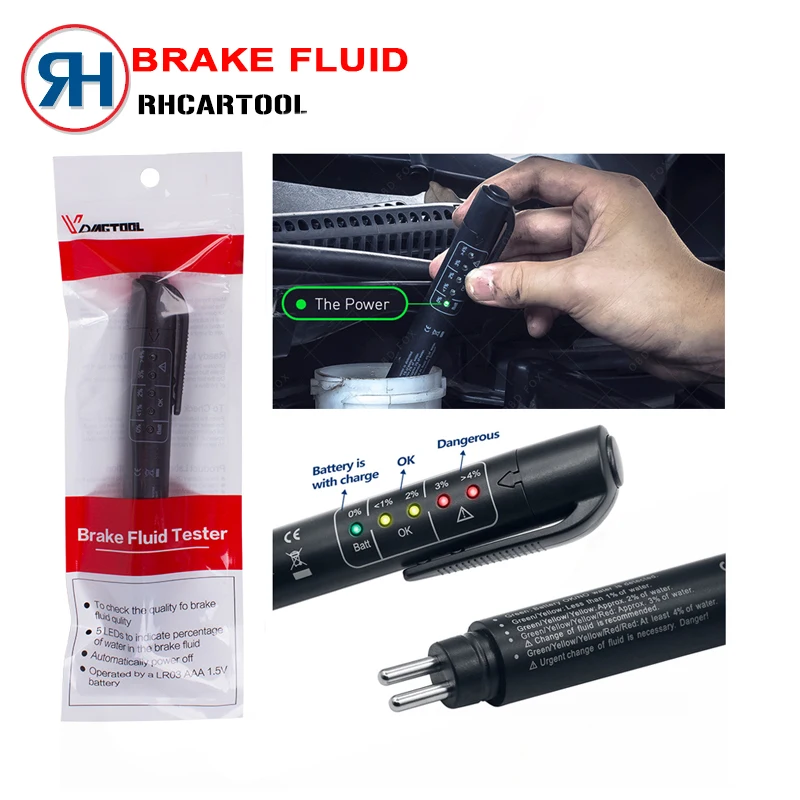 Buy VDIAGTOOL Car Brake Fluid Tool 5 LED Car Brake